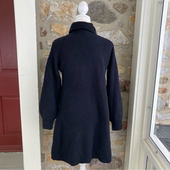 NWT Wool and recycled-cashmere turtleneck sweater-dress Black Womens Small $298 - Picture 9 of 16